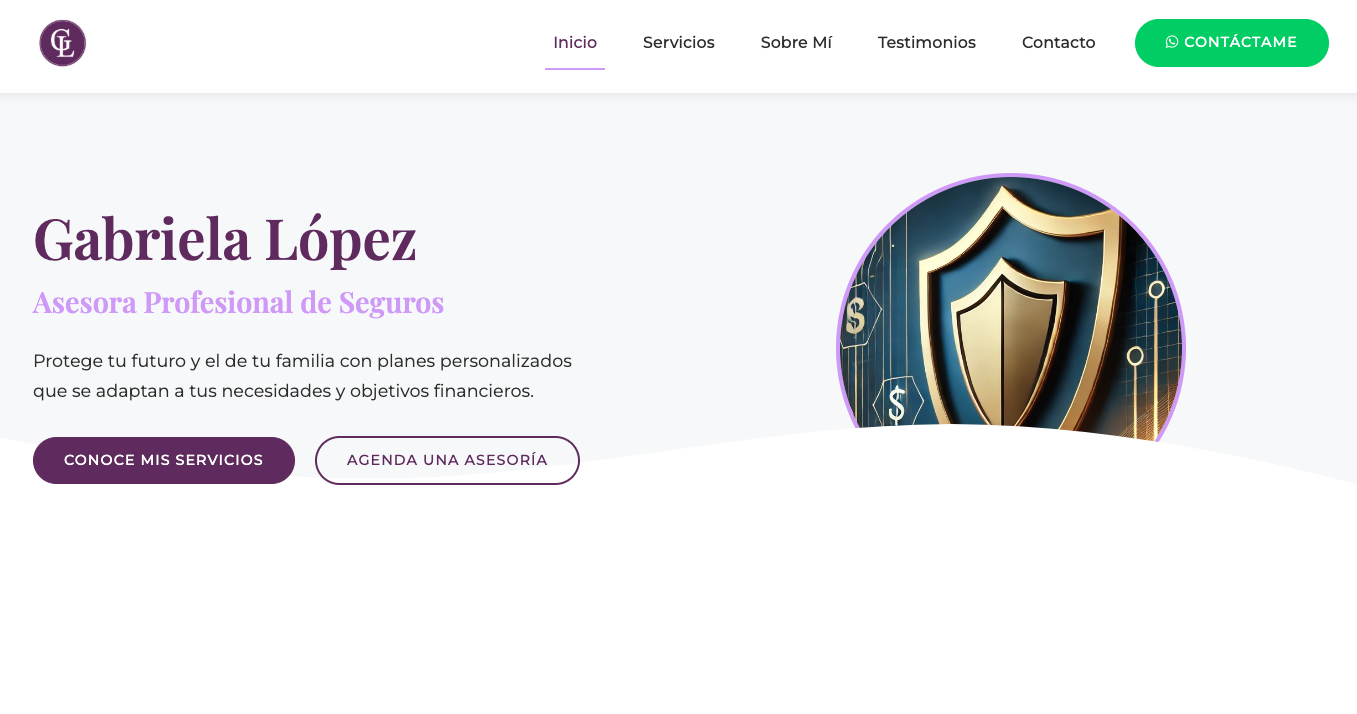 Sitio web Seguros Glopez - Profesional en seguros México